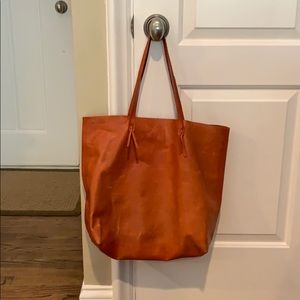 Orange madewell leather bag
